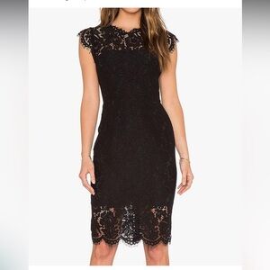 MEROKEETY Sleeveless Black Floral Elegant Cocktail Lace Dress Crew Neck